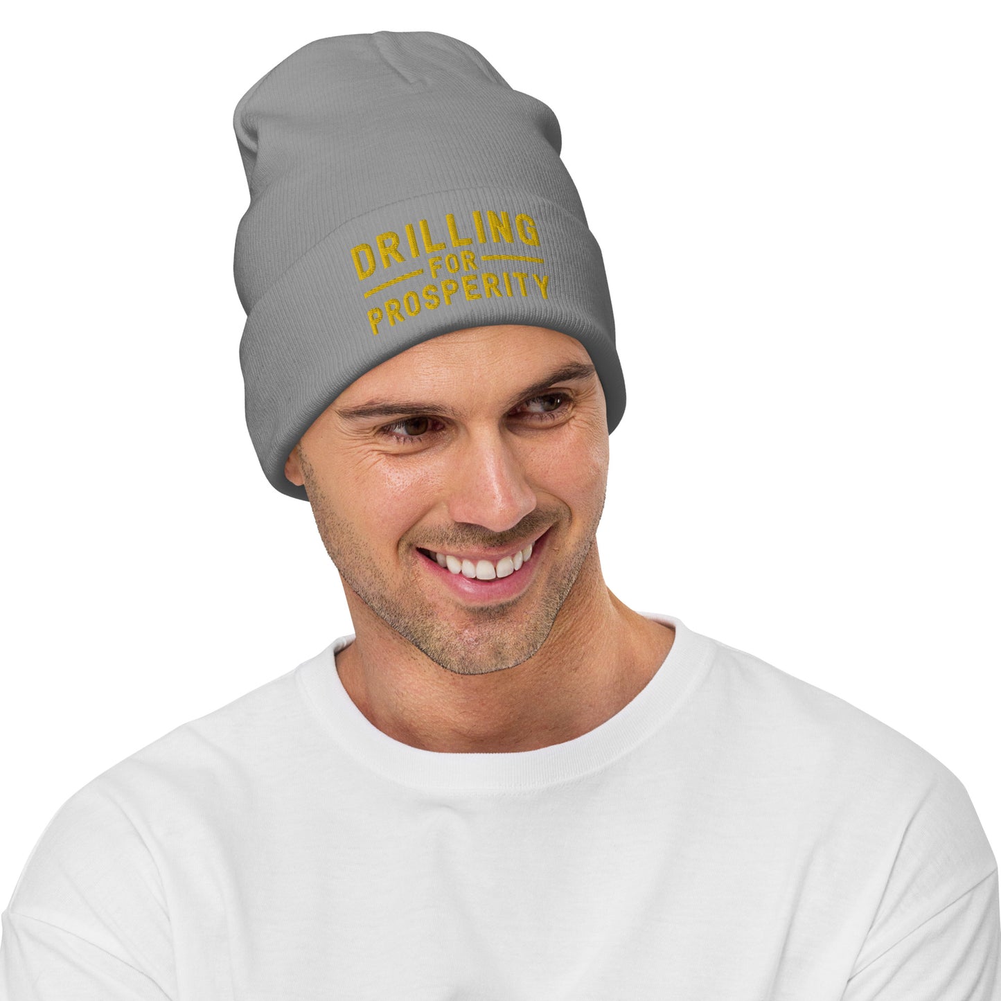 Drilling For Prosperity Embroidered Beanie