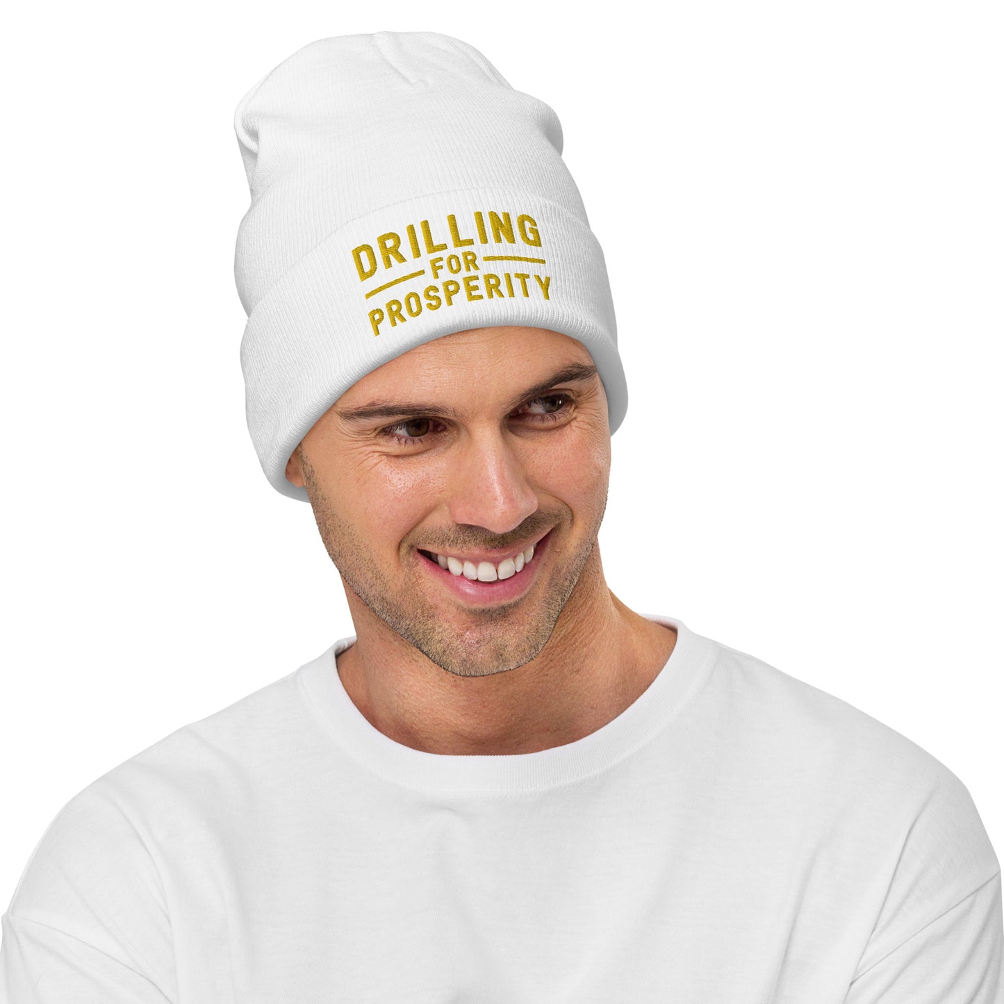 Drilling For Prosperity Embroidered Beanie