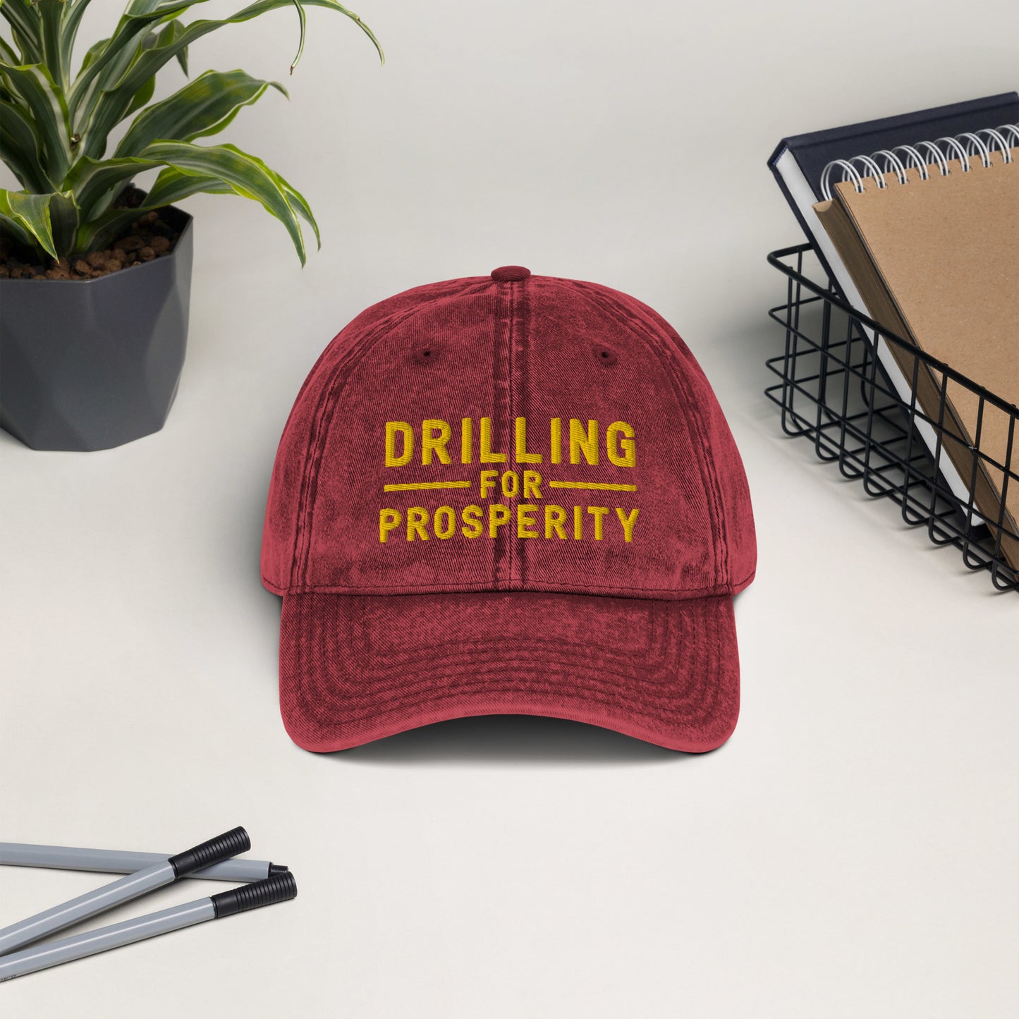 Drilling For Prosperity Vintage Cotton Twill Cap