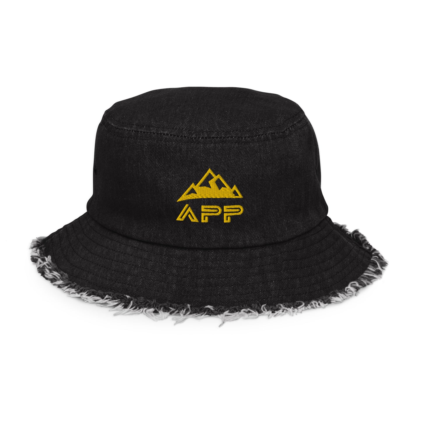 APP Distressed denim bucket hat