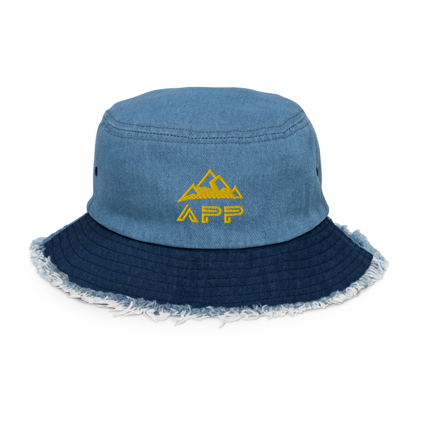 APP Distressed denim bucket hat