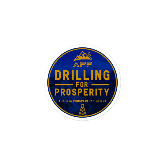 Drilling For Prosperity 3" x 3" Sticker