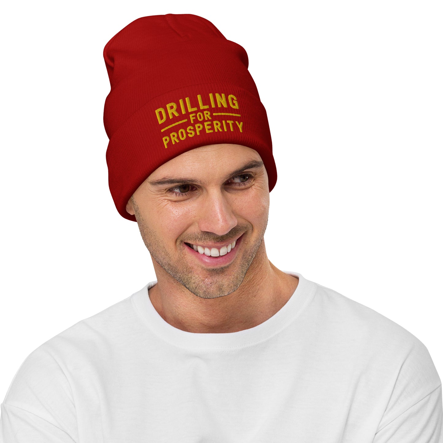Drilling For Prosperity Embroidered Beanie